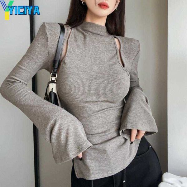 yiciya women's t shirts 2023 autumn for women crop korean style retro hollow out screw thread t-shirt knitting long-sleeved elastic te, White
yiciya women's t shirts 2023 autumn for women crop korean style retro hollow out screw thread t-shirt knitting long-sleeved elastic te, White