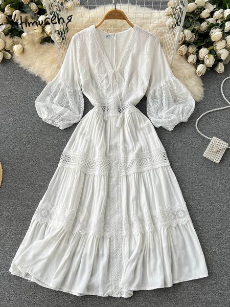 casual dresses yitimuceng embroidery maxi for women 2023 fashion fairycore v neck white dress chic elegant vintage laceup 230512, Black;gray
casual dresses yitimuceng embroidery maxi for women 2023 fashion fairycore v neck white dress chic elegant vintage laceup 230512, Black;gray