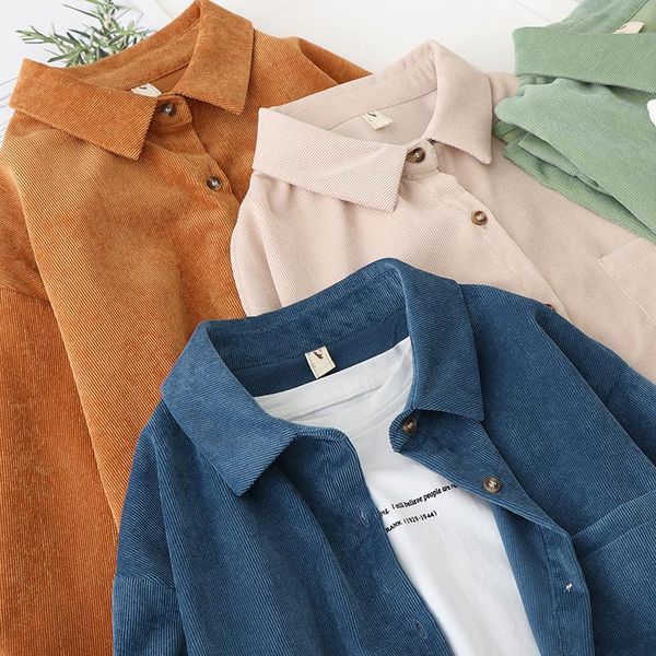shirts woman shirts 2021 spring new retro corduroy shirt women's coat hong kong style ins loose corduroy long sleeves outer match, White
shirts woman shirts 2021 spring new retro corduroy shirt women's coat hong kong style ins loose corduroy long sleeves outer match, White