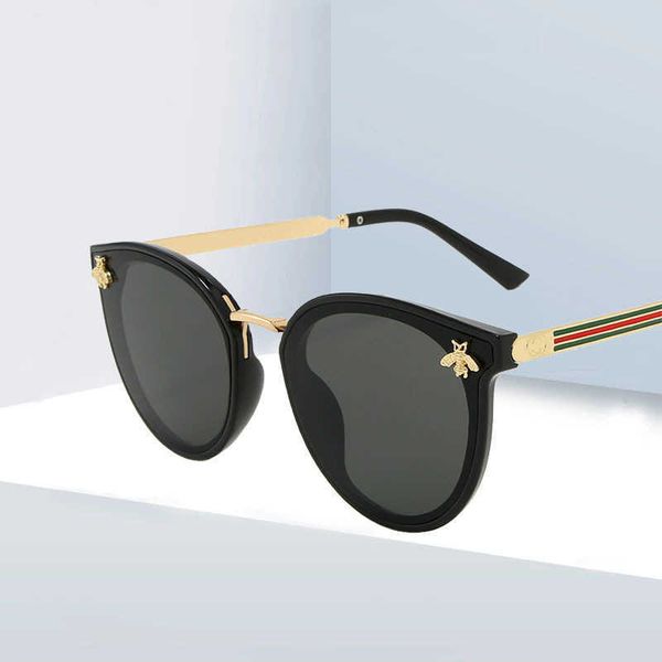 little bee 2021 new tricolor women's fashion trend sunglasses, White;black
little bee 2021 new tricolor women's fashion trend sunglasses, White;black