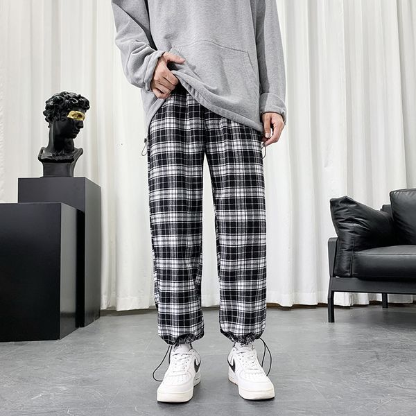men's pants summer lightweight plaid hip hop oversized casual korean harem sweatpants harajuku fashion streetwear jogger 230512, Black
men's pants summer lightweight plaid hip hop oversized casual korean harem sweatpants harajuku fashion streetwear jogger 230512, Black