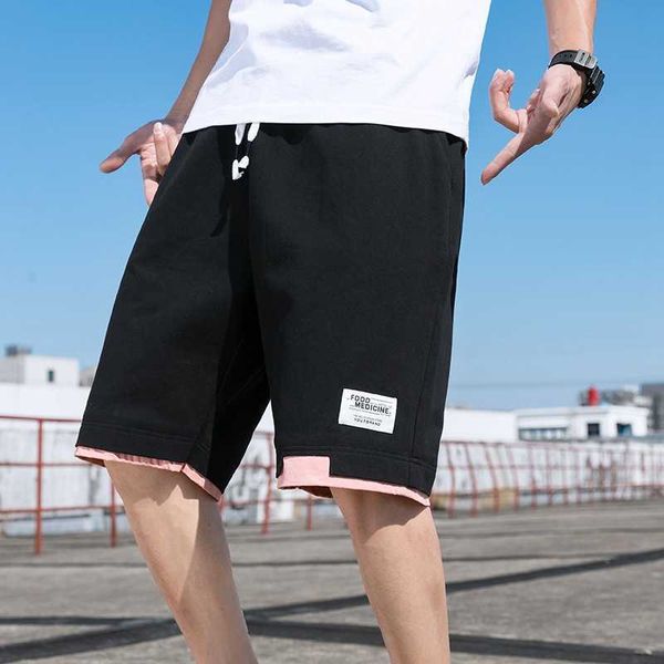 men's shorts new summer casual pants sportswear five piece korean version loose and thin trend, White;black
men's shorts new summer casual pants sportswear five piece korean version loose and thin trend, White;black