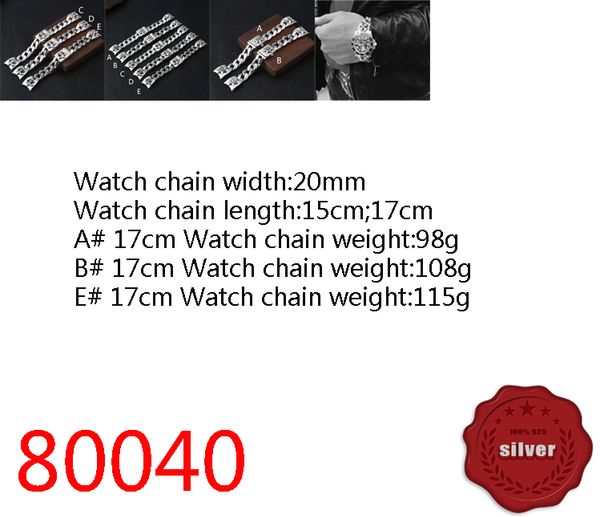 80040 s925 sterling silver watch chain punk hip hop personalized jewelry six star watch chain couple 2.0 interface watch strap dominant jewe, Bronze;slivery
80040 s925 sterling silver watch chain punk hip hop personalized jewelry six star watch chain couple 2.0 interface watch strap dominant jewe, Bronze;slivery