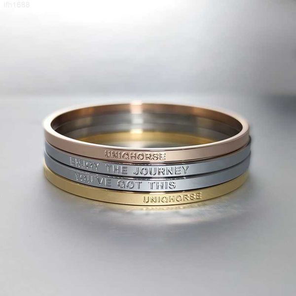 custom stacking full circle round inspirational engraved women stainless steel bangle bracelet, Golden;silver
custom stacking full circle round inspirational engraved women stainless steel bangle bracelet, Golden;silver