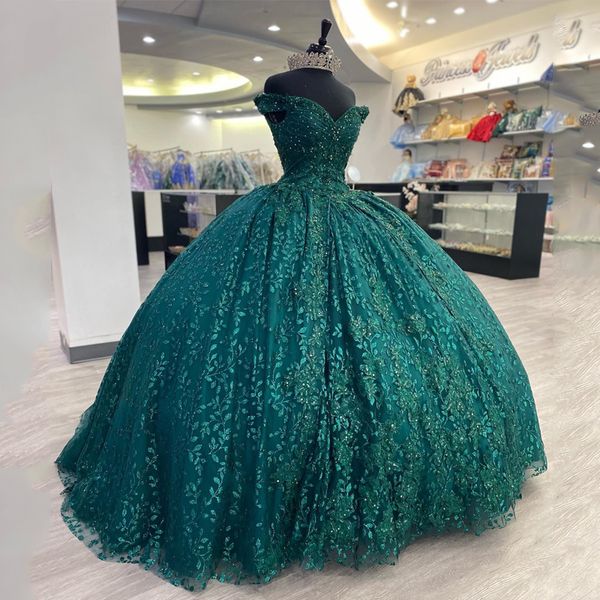 luxury green glittering off-shoulder quinceanera dresses vestidos de 15 anos birthday applique lace party ball gown corset, Blue;red
luxury green glittering off-shoulder quinceanera dresses vestidos de 15 anos birthday applique lace party ball gown corset, Blue;red