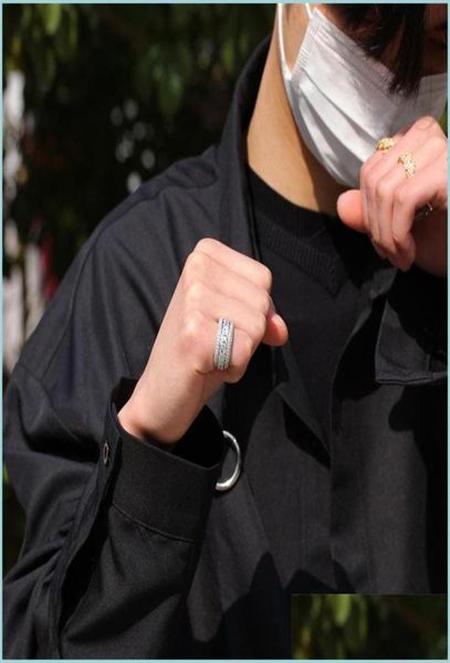 couple rings rotatable cuban ring fashion hip hop jewelry mens gold sier diamond iced out rings drop delivery 2022 dhwki7148044, Silver
couple rings rotatable cuban ring fashion hip hop jewelry mens gold sier diamond iced out rings drop delivery 2022 dhwki7148044, Silver