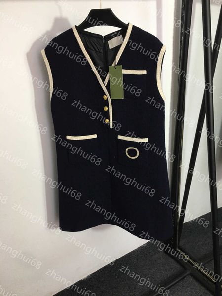 23ss women dresses summer dress womens designer clothing custom boat anchor button gg embroidery pocket v-neck vest dress womens clothing, Black;gray
23ss women dresses summer dress womens designer clothing custom boat anchor button gg embroidery pocket v-neck vest dress womens clothing, Black;gray