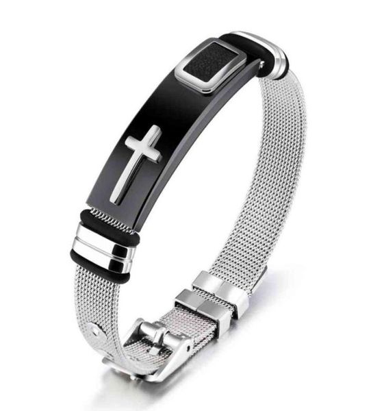 adjustable fashion accessories for individual ornaments of titanium steel boy039s bracelet with gold cross between mesh band7134318, Black
adjustable fashion accessories for individual ornaments of titanium steel boy039s bracelet with gold cross between mesh band7134318, Black