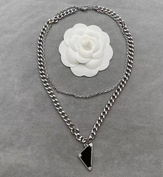 2021 luxury designer jewelry double necklace gift personalized pendant black white triangle letter womens mens hip hop punk street8430985, Silver
2021 luxury designer jewelry double necklace gift personalized pendant black white triangle letter womens mens hip hop punk street8430985, Silver