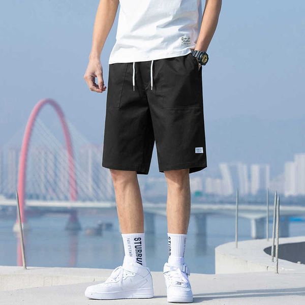 men's shorts summer big trend youth loose comfortable simple overalls casual cotton capris, White;black
men's shorts summer big trend youth loose comfortable simple overalls casual cotton capris, White;black
