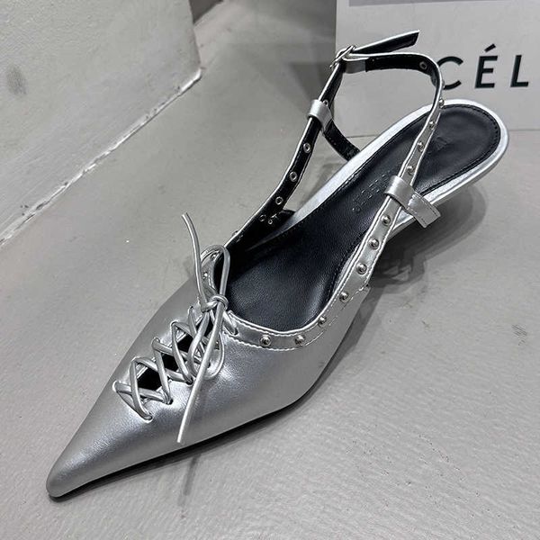 sandals pumps elegant woman heeled shoes 2023 fashion rivet female pointed toe shallow ladies med high heels slingbacks 230511, Black
sandals pumps elegant woman heeled shoes 2023 fashion rivet female pointed toe shallow ladies med high heels slingbacks 230511, Black
