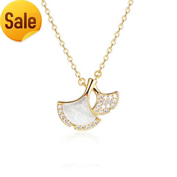 925 sterling silver chomel qingko leaf diamond white shell feminine temperament clavicle necklace
925 sterling silver chomel qingko leaf diamond white shell feminine temperament clavicle necklace