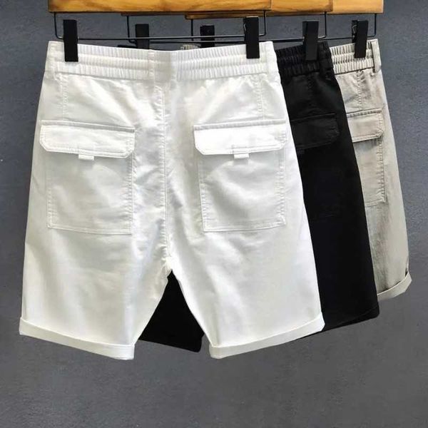 men's shorts for summer cotton quarter casual trend outerwear slim fitting large versatile trendy and handsome sports pants, White;black
men's shorts for summer cotton quarter casual trend outerwear slim fitting large versatile trendy and handsome sports pants, White;black