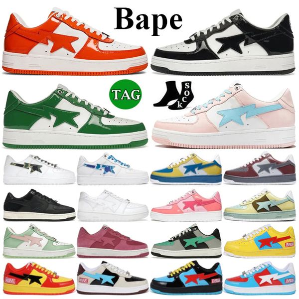 2023 bapestas sk8 running shoes men women pastel pink patent leather black white orange camo combo green beige blue suede designer mens trai
2023 bapestas sk8 running shoes men women pastel pink patent leather black white orange camo combo green beige blue suede designer mens trai