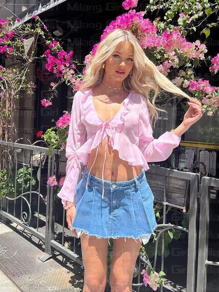 t-shirt y2k solid women gauze cardigan lace up vintage long sleeve mesh crop streetwear party clubwear autumn female outfits, White
t-shirt y2k solid women gauze cardigan lace up vintage long sleeve mesh crop streetwear party clubwear autumn female outfits, White