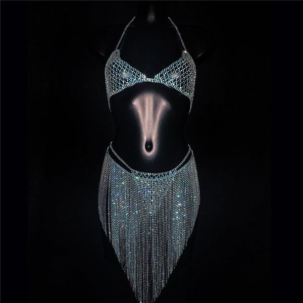 party nightclub lake blue rhinestone bra chain 3pcs set shiny underwear set chest chain panties nightclub style fashion dress show bra t-bac, Silver
party nightclub lake blue rhinestone bra chain 3pcs set shiny underwear set chest chain panties nightclub style fashion dress show bra t-bac, Silver