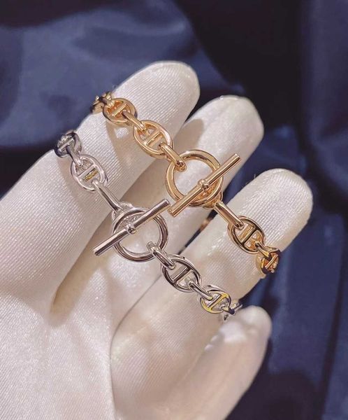 home h's new hollow pig nose women's 18k rose gold simple and versatile ot clasp bracelet, Golden;silver
home h's new hollow pig nose women's 18k rose gold simple and versatile ot clasp bracelet, Golden;silver