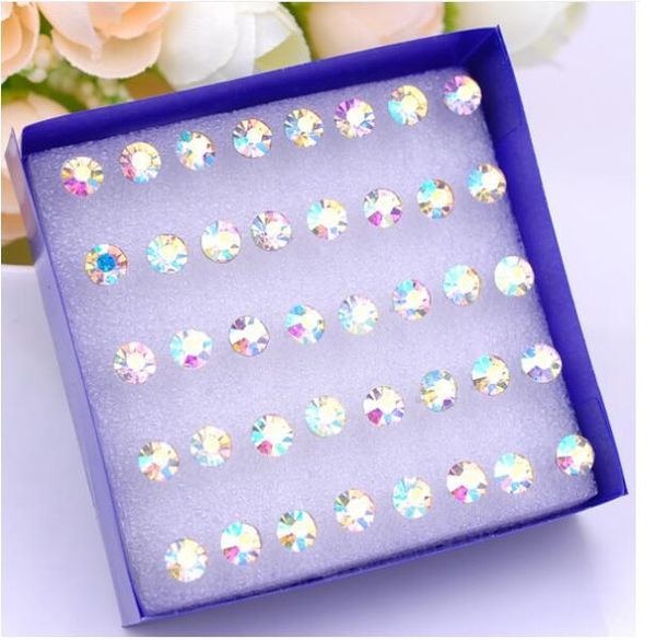 2~6mm high imitation diamond earrings inlaid diamond super shiny multicolored stud non fading resin material for allergy prevention women ea, Golden;silver
2~6mm high imitation diamond earrings inlaid diamond super shiny multicolored stud non fading resin material for allergy prevention women ea, Golden;silver