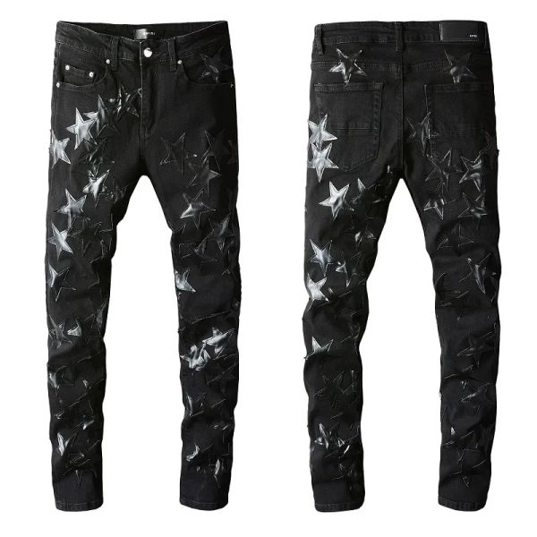 skinny jeans men black ripped man jeans designer mens rip denim star patches straight leg zipper fly hole fashion long hip hop pants 20s zxr, Blue
skinny jeans men black ripped man jeans designer mens rip denim star patches straight leg zipper fly hole fashion long hip hop pants 20s zxr, Blue