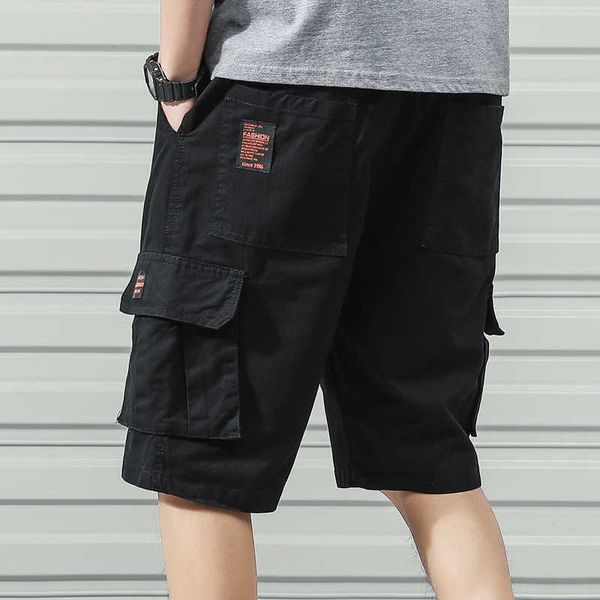 men's shorts outdoor large summer fashion loose casual cargo pants, White;black
men's shorts outdoor large summer fashion loose casual cargo pants, White;black