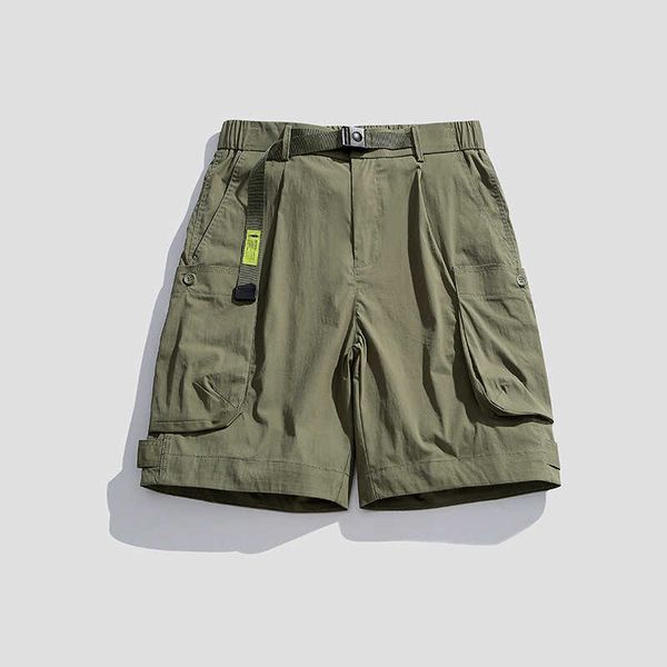 men's shorts new workwear with large pockets decorated trendy brand functional and versatile casual pants for wear, White;black
men's shorts new workwear with large pockets decorated trendy brand functional and versatile casual pants for wear, White;black