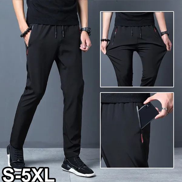 men's pants men zipper joggers fitness casual quick dry outdoor sweatpants breathable slim elasticity trouser 230512, Black
men's pants men zipper joggers fitness casual quick dry outdoor sweatpants breathable slim elasticity trouser 230512, Black