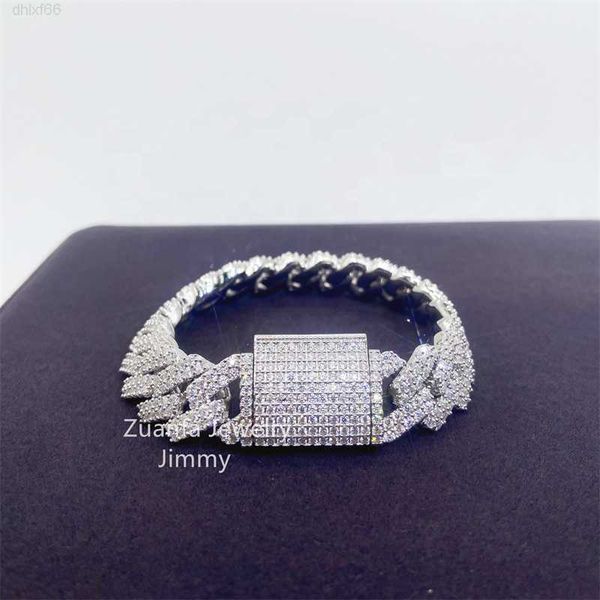 custom shining jewelry iced out vvs moissanite diamond 15mm two row bracelets mens, Silver
custom shining jewelry iced out vvs moissanite diamond 15mm two row bracelets mens, Silver