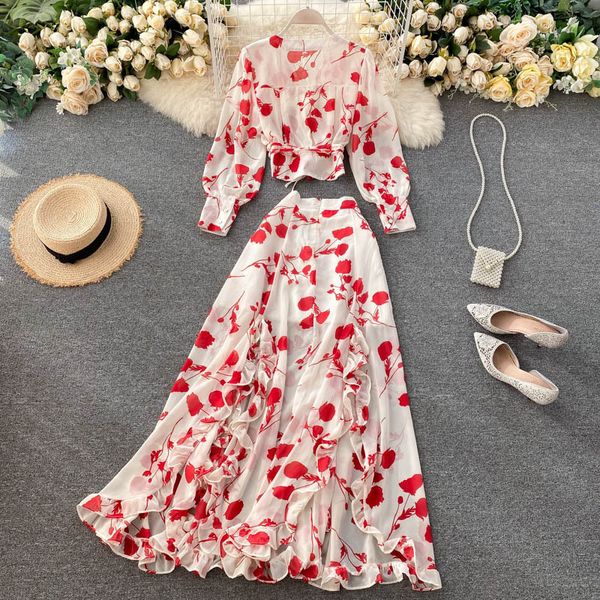 two piece dress chiffon sets women long sleeve crop ruffles skirts 2 beachwear female clothes suit summer holiday outfits 230512, White
two piece dress chiffon sets women long sleeve crop ruffles skirts 2 beachwear female clothes suit summer holiday outfits 230512, White