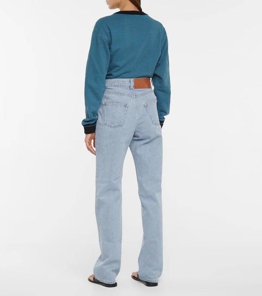 designer women's jeans arrivals high waist street hollowed out patch embroidered decoration casual blue straight denim pants 895266
designer women's jeans arrivals high waist street hollowed out patch embroidered decoration casual blue straight denim pants 895266
