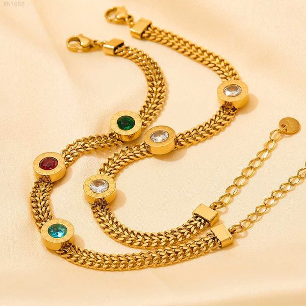 popular shiny titanium steel roma rainbow zircon bracelet double layers stainless steel colorful cz flat snake chain bracelet, Golden;silver
popular shiny titanium steel roma rainbow zircon bracelet double layers stainless steel colorful cz flat snake chain bracelet, Golden;silver