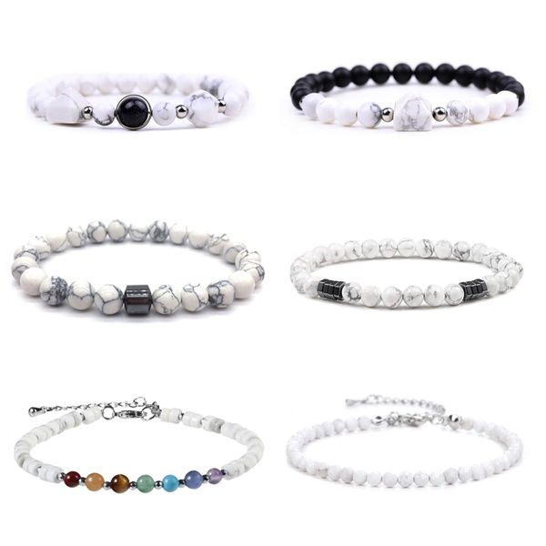 natural howlite beads bracelet various size howlite beads with different gemstone beads charm bracelet for men and women, Black
natural howlite beads bracelet various size howlite beads with different gemstone beads charm bracelet for men and women, Black