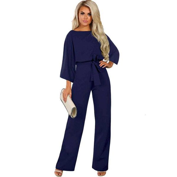 womens solid color loose jumpsuit autumn three quarter sleeve high waist lace up wide leg pants, Black;white
womens solid color loose jumpsuit autumn three quarter sleeve high waist lace up wide leg pants, Black;white