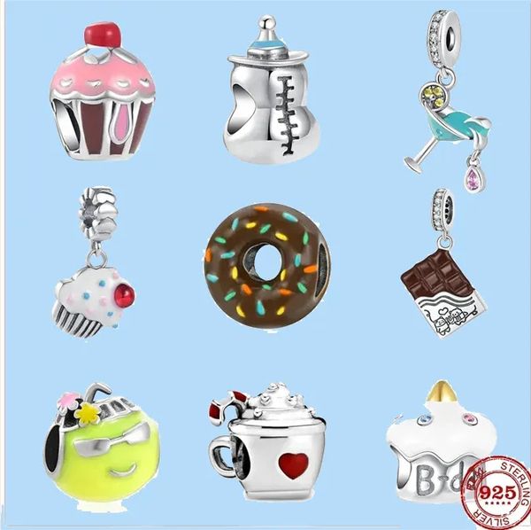 925 sterling silver charms for pandora jewelry beads coffee cake donut afternoon tea beads, Black
925 sterling silver charms for pandora jewelry beads coffee cake donut afternoon tea beads, Black