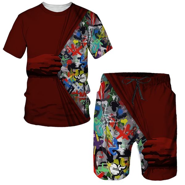 fashionable summer men's t-shirt+shorts set 3d printing two-piece clothing casual street hip-hop harajuku t-shirt shorts set, White;black
fashionable summer men's t-shirt+shorts set 3d printing two-piece clothing casual street hip-hop harajuku t-shirt shorts set, White;black