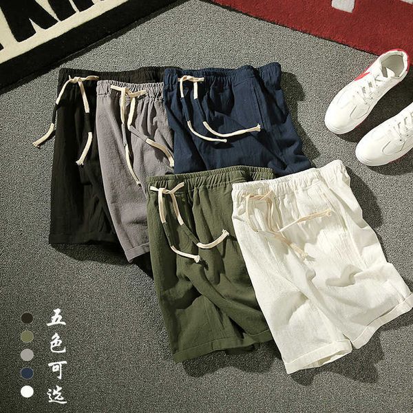 men's shorts casual pants cotton linen korean version solid color slim fitting trend, White;black
men's shorts casual pants cotton linen korean version solid color slim fitting trend, White;black
