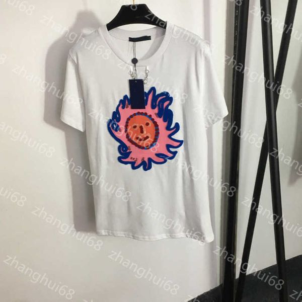23ss womens designer clothing womens t-shirt tee t shirt round neck pure cotton smiley face sun flower flocking embroidery short sleeve t-sh, White
23ss womens designer clothing womens t-shirt tee t shirt round neck pure cotton smiley face sun flower flocking embroidery short sleeve t-sh, White