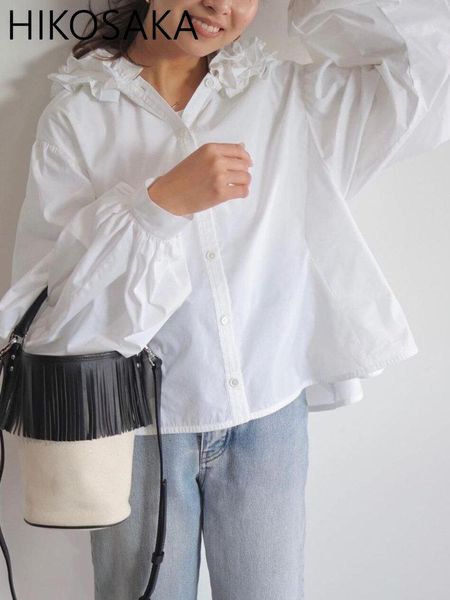 shirts 2023 spring japanese new solid blouse women pleated ruffles hooded lantern sleeve shirts fashion elegant casual blusas mujer, White
shirts 2023 spring japanese new solid blouse women pleated ruffles hooded lantern sleeve shirts fashion elegant casual blusas mujer, White