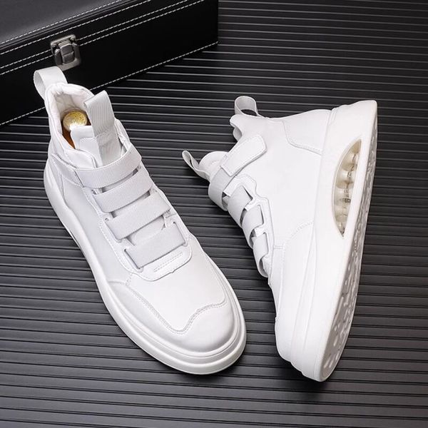 2023 spring and summer small white shoes air cushion high help thick sole all fashion sports casual board shoes zapatos sapat a18, Black
2023 spring and summer small white shoes air cushion high help thick sole all fashion sports casual board shoes zapatos sapat a18, Black
