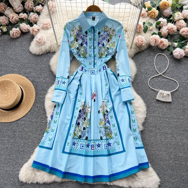runway dresses women vintage animals printed long sleeve high waist designer fashion 2023 spring summer midi vestidos robe, Black;gray
runway dresses women vintage animals printed long sleeve high waist designer fashion 2023 spring summer midi vestidos robe, Black;gray