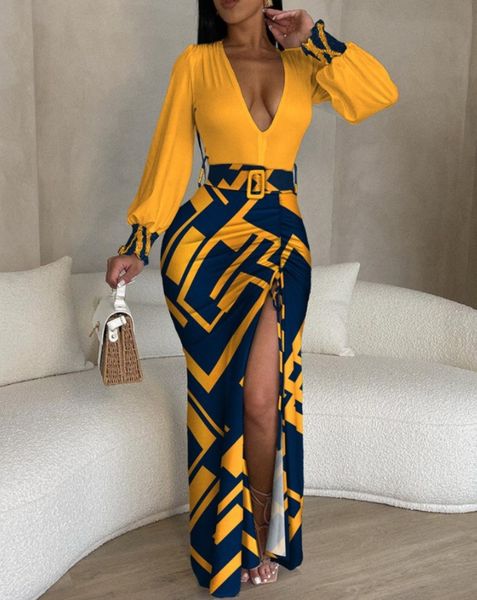 casual dresses spring summer split slim fashion print deep vneck lantern sleeves high waist belt drawstring 230512, Black;gray
casual dresses spring summer split slim fashion print deep vneck lantern sleeves high waist belt drawstring 230512, Black;gray