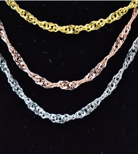fashion woman gold silvery rose gold necklaces 2mm 40cm 45cm water wave chain necklaces fit pendants multicolor choice2854197, Silver
fashion woman gold silvery rose gold necklaces 2mm 40cm 45cm water wave chain necklaces fit pendants multicolor choice2854197, Silver