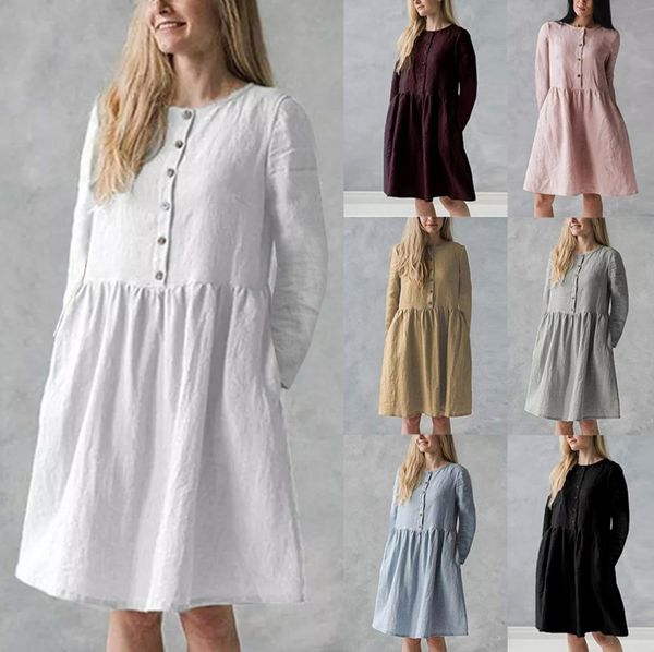 casual dresse clothing y2k dress for women cotton linen loose kneelength autumn fashion clothes elegant spring streetwear 230512, Black;gray
casual dresse clothing y2k dress for women cotton linen loose kneelength autumn fashion clothes elegant spring streetwear 230512, Black;gray