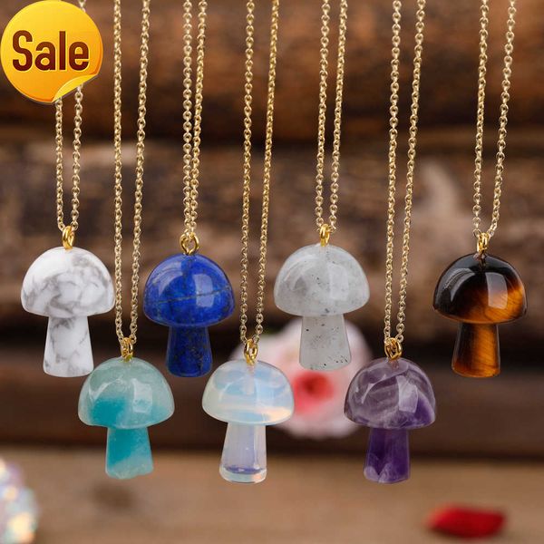 crystal mushroom necklace healing gemstone carved mini mushroom pendant fashion jewelry, Silver
crystal mushroom necklace healing gemstone carved mini mushroom pendant fashion jewelry, Silver