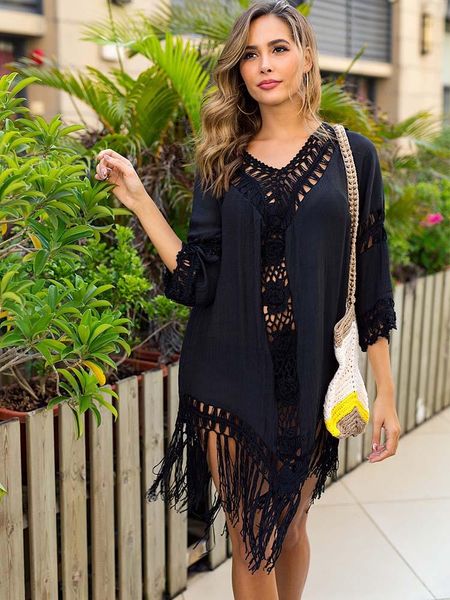 swimwear tassel beach dress 2023 coverups tunic beach wear women swimsuit black swimwear bathing suits backless cover ups, White;black
swimwear tassel beach dress 2023 coverups tunic beach wear women swimsuit black swimwear bathing suits backless cover ups, White;black