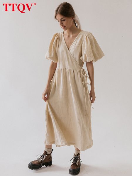 casual dresses ttqv summer apricot laceup womens 2023 elegant solid vneck puff sleeve loose midi dress female clothing 230512, Black;gray
casual dresses ttqv summer apricot laceup womens 2023 elegant solid vneck puff sleeve loose midi dress female clothing 230512, Black;gray