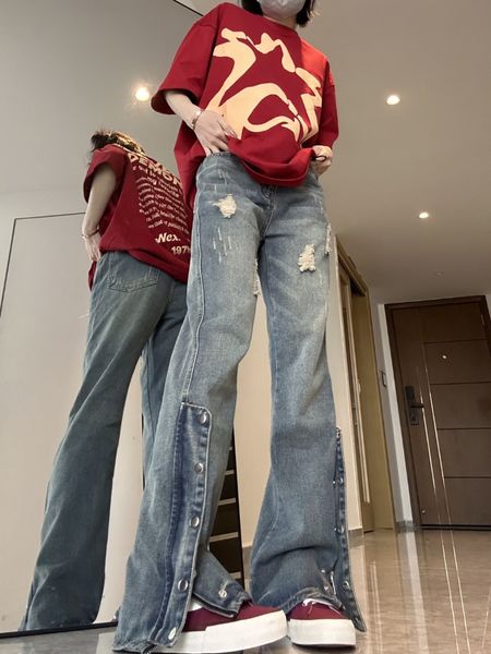 women's pants s harajuku high street slit design sense straight lightcolored jean 2023 summer fashion trend ripped flared women y2k 230, Black;white
women's pants s harajuku high street slit design sense straight lightcolored jean 2023 summer fashion trend ripped flared women y2k 230, Black;white