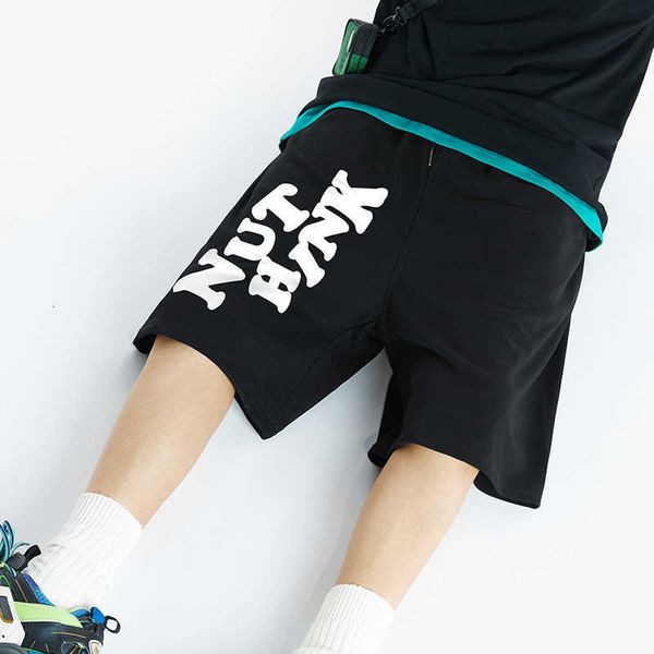 men's shorts summer loose oversize trendy letter print capris straight sleeve, White;black
men's shorts summer loose oversize trendy letter print capris straight sleeve, White;black