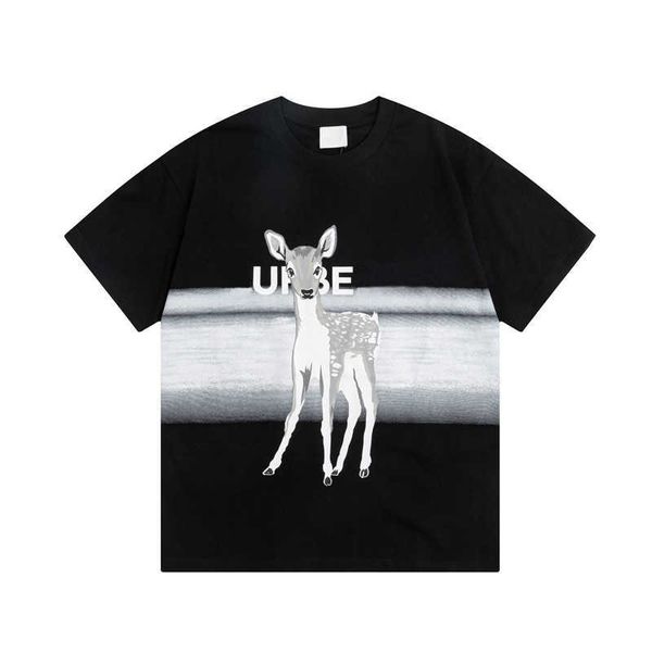 men's and women's t-shirt designer summer new deer pattern printing loose half-sleeve with a hundred, White;black
men's and women's t-shirt designer summer new deer pattern printing loose half-sleeve with a hundred, White;black