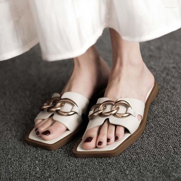 designer slippers womens leather heels fashion brand outside chain solid casual summer shoes concise mules womens slippers, Black
designer slippers womens leather heels fashion brand outside chain solid casual summer shoes concise mules womens slippers, Black