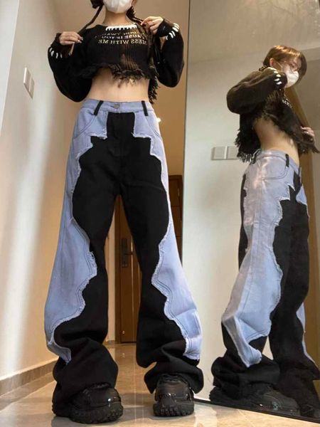women's pants jeans small design sense splicing high street american fashion pants for women in autumn and winter wide leg loose 230512, Black;white
women's pants jeans small design sense splicing high street american fashion pants for women in autumn and winter wide leg loose 230512, Black;white